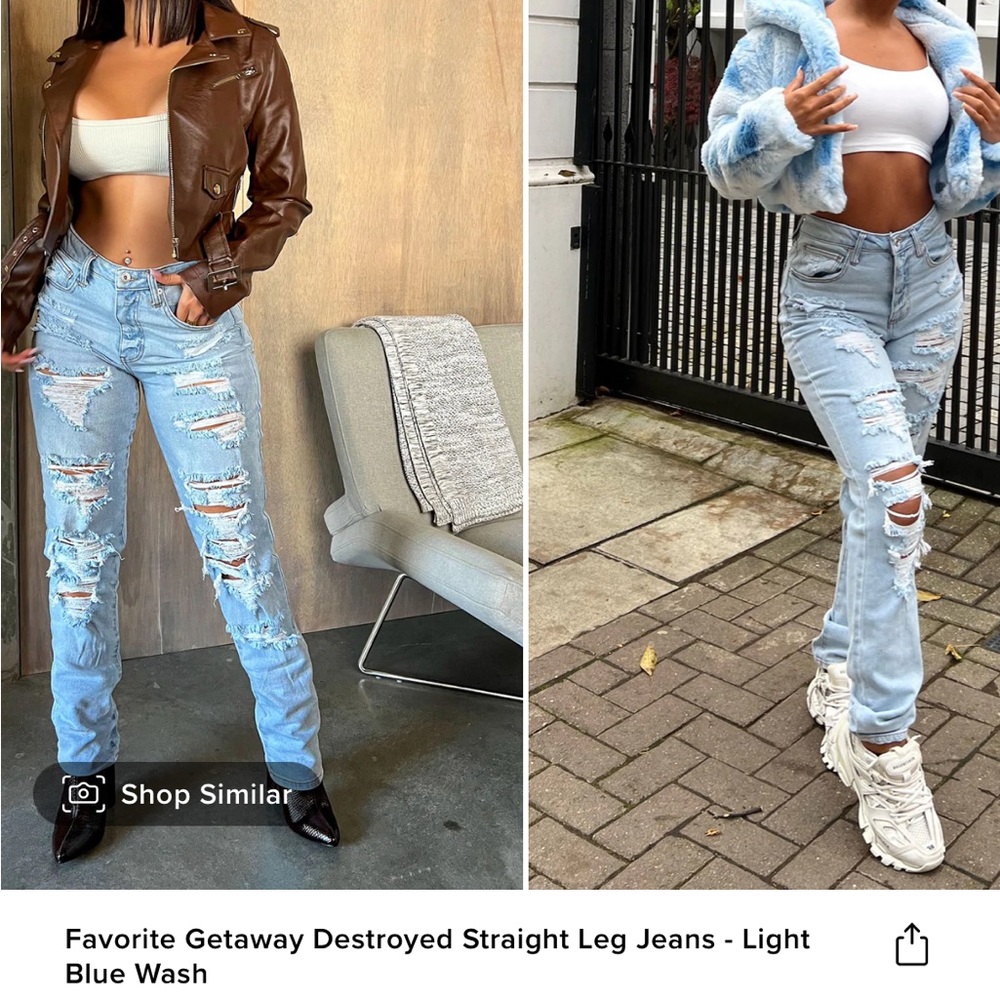 Fashion nova straight leg jeans